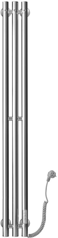 Полотенцесушитель электрический Ростела Мини 3 108x1200/3 (хром, с крючками, диммер)