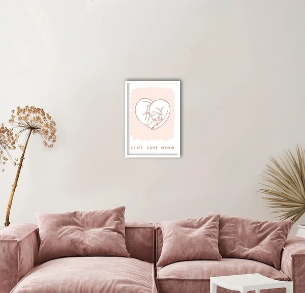 Постер Citydecor Live, Love, Meow 1 (21x30)