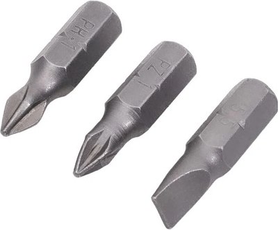 

Набор бит, PH1, PZ1, SL0.8x5.5x25мм