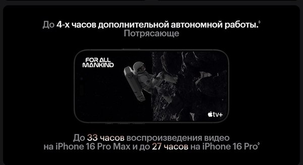 Смартфон Apple iPhone 16 Pro 128GB (природный титан)