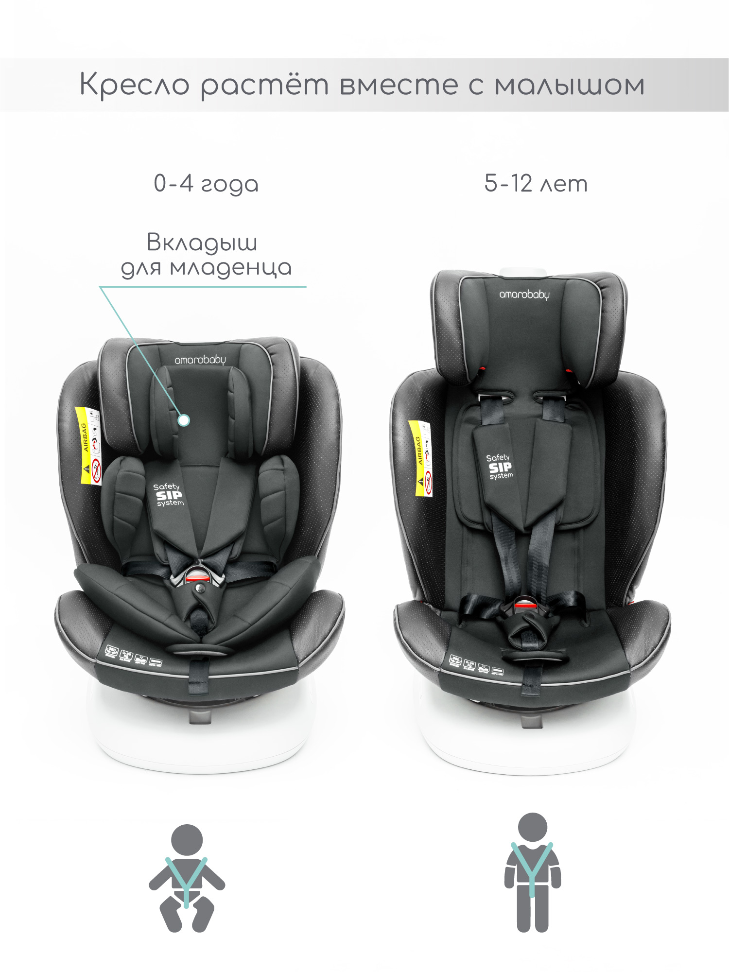 Автокресло Amarobaby Champion  Isofix / AMARO-2008CH-Gr