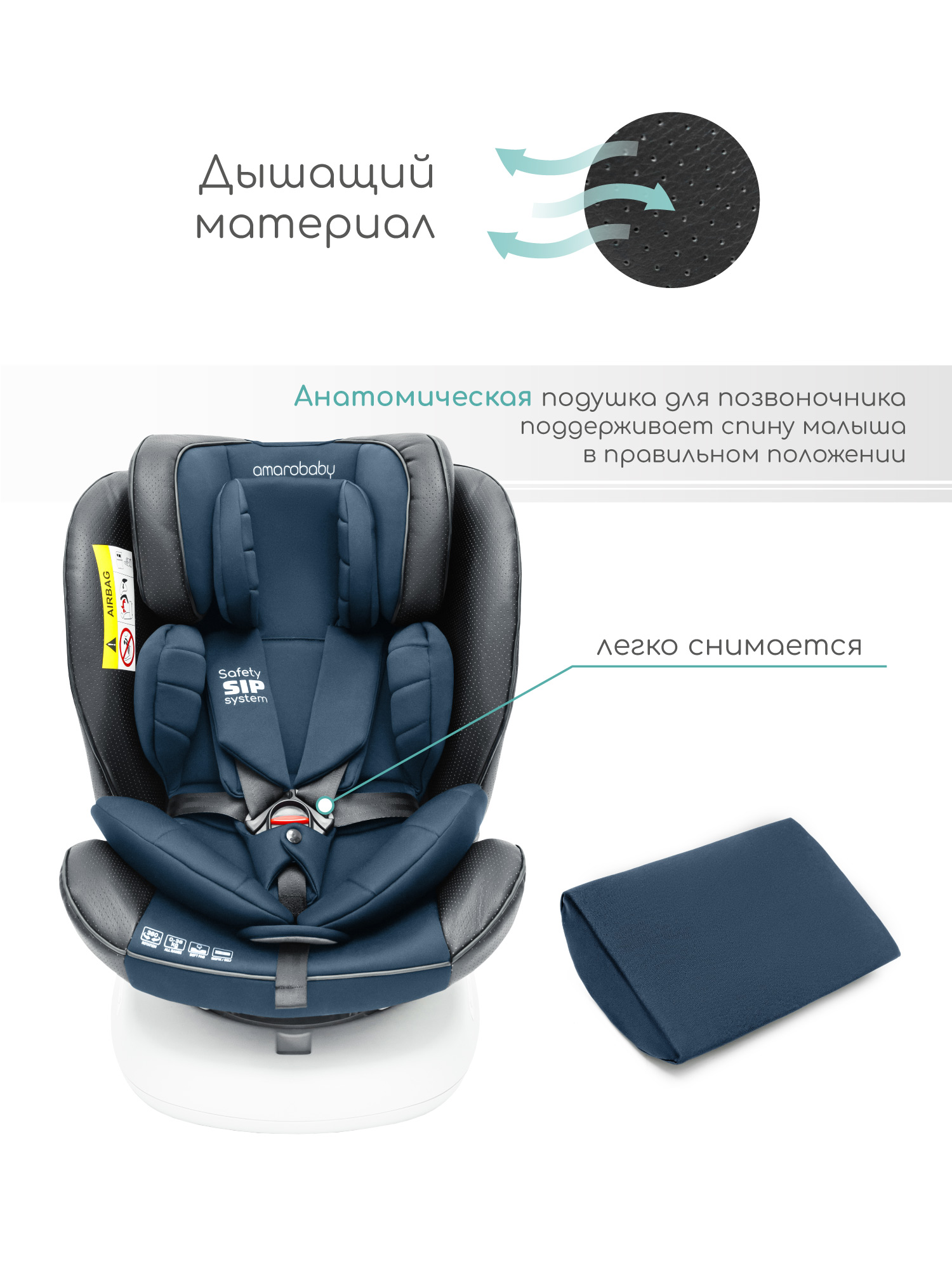 Автокресло Amarobaby Champion Isofix / AMARO-2008CH-Se/Si