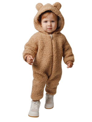 Комбинезон для малышей Amarobaby Plush / AB-OD24-P502/12-80 (коричневый, р.80)