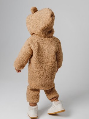 Комбинезон для малышей Amarobaby Plush / AB-OD24-P502/12-86 (коричневый, р.86)