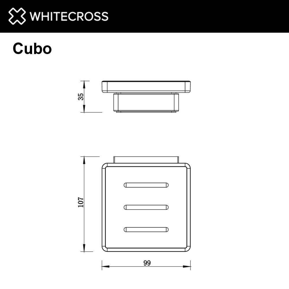Мыльница Whitecross Cubo CU2420BL (черный матовый) — фото 2