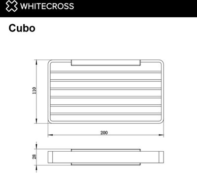 Мыльница Whitecross Cubo CU2424GLB (брашированное золото)