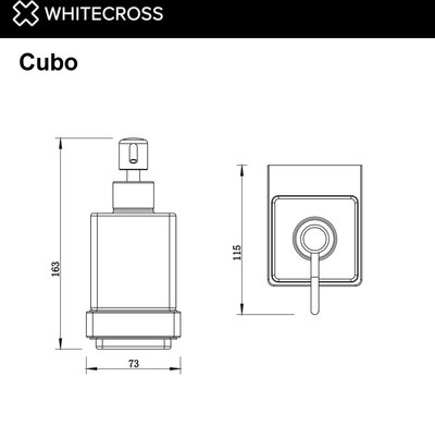 Дозатор для жидкого мыла Whitecross Cubo CU2440GM (оружейная сталь)