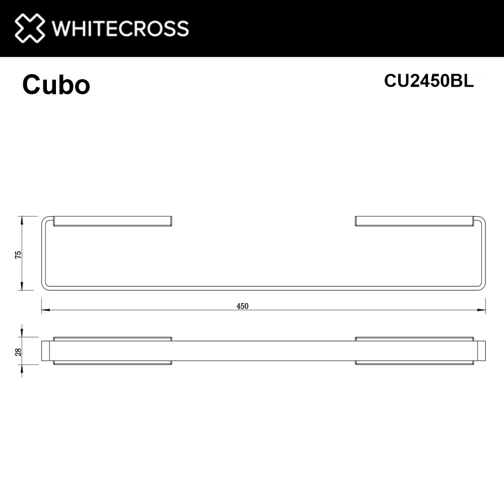 Держатель для полотенца Whitecross Cubo CU2450BL