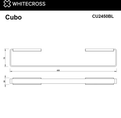 Держатель для полотенца Whitecross Cubo CU2450BL (черный матовый)