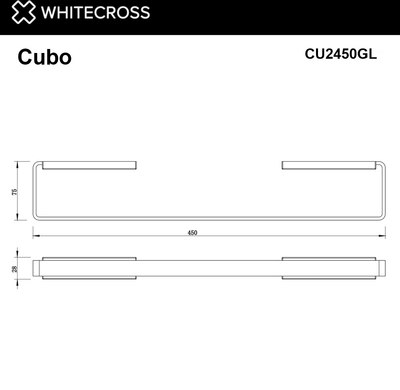 Держатель для полотенца Whitecross Cubo CU2450GL (золото)