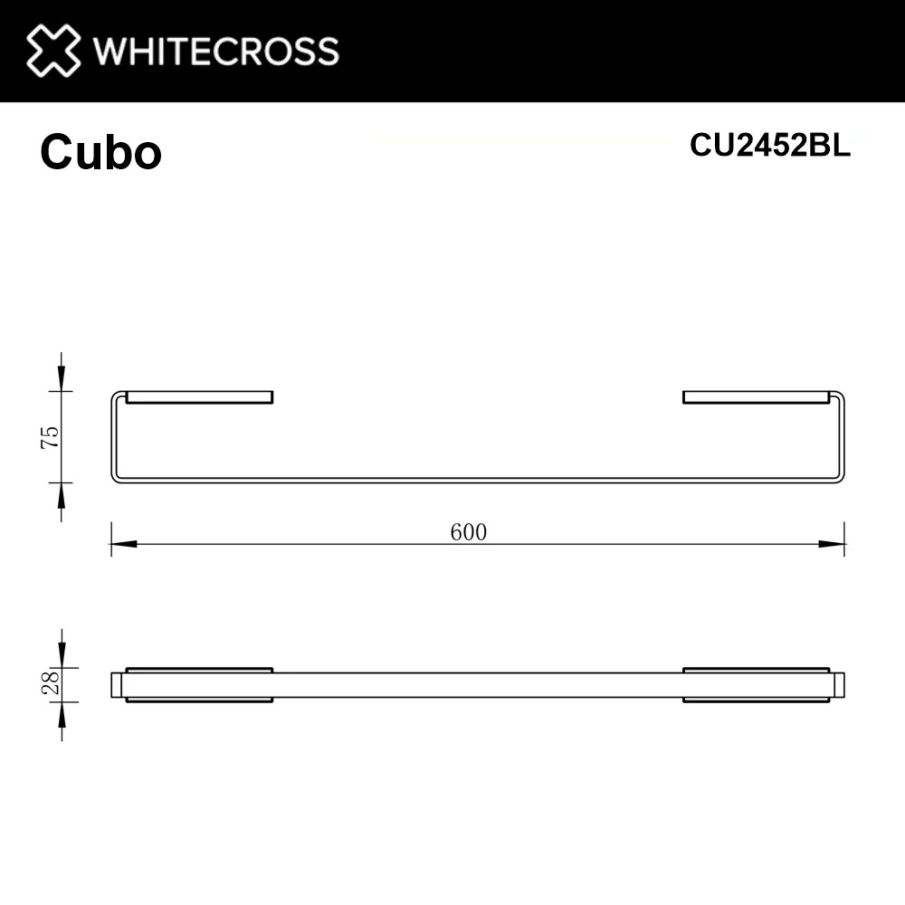 Держатель для полотенца Whitecross Cubo CU2452BL