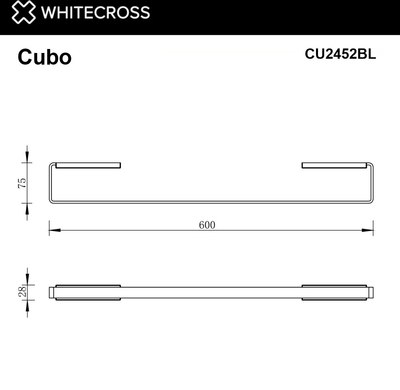 Держатель для полотенца Whitecross Cubo CU2452BL (черный матовый)