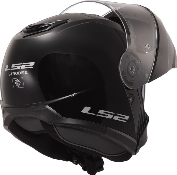 Мотошлем LS2 FF908 Strobe 2 Solid (XXL, черный глянцевый)