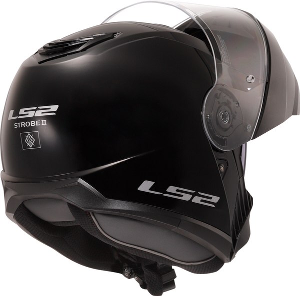 Мотошлем LS2 FF908 Strobe 2 Solid (XXL, черный глянцевый)