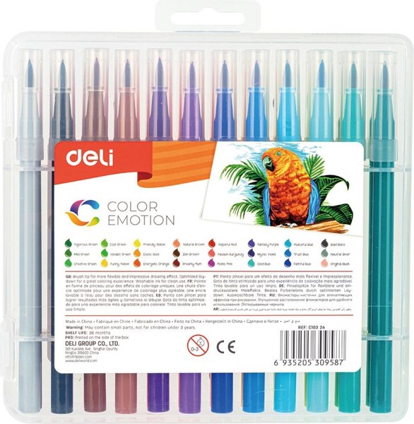 Фломастеры Deli Color Emotion / EC10324 (24цв)