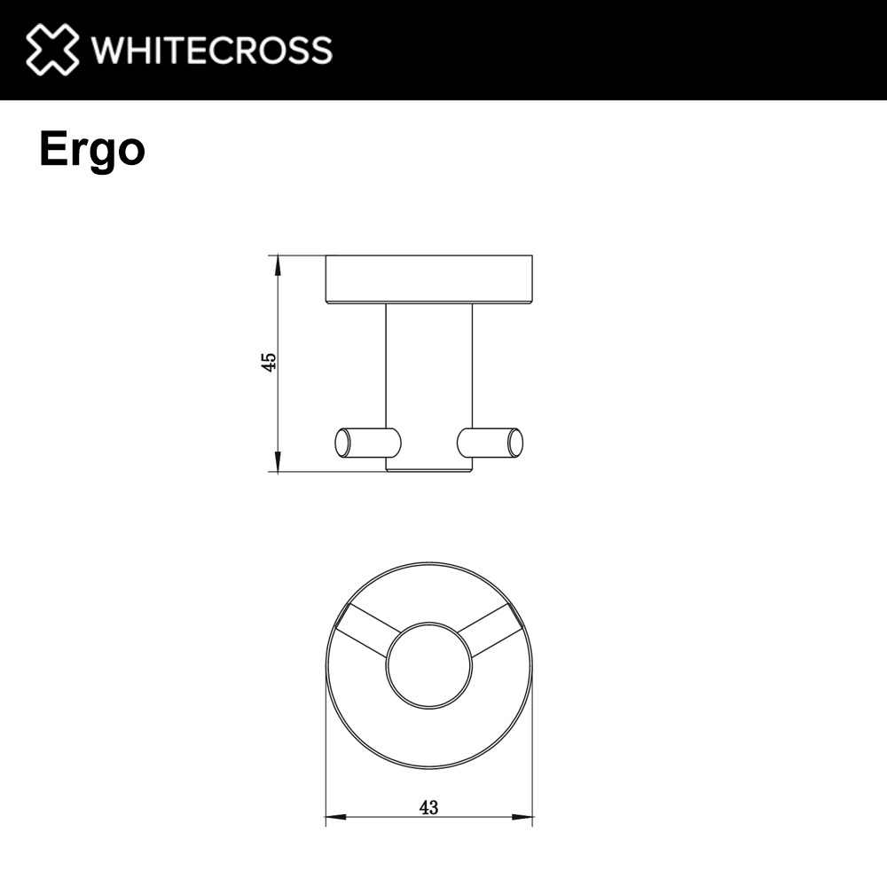 Крючок для ванной Whitecross Ergo ER2212GLB (брашированное золото) — фото 2