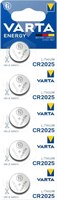 Комплект батареек Varta Lithium CR2025 3V / 6025229405 (5шт) - 