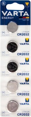 Комплект батареек Varta Lithium CR2032 3V / 6032229405 (5шт)