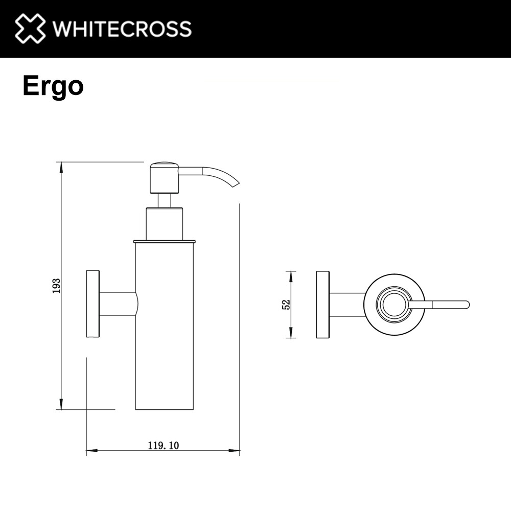 Дозатор для жидкого мыла Whitecross Ergo ER2242GL