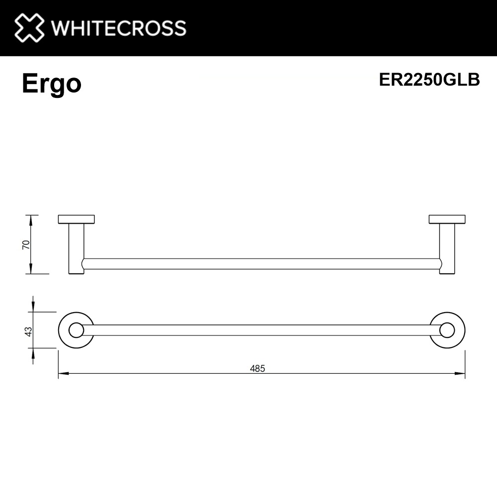 Держатель для полотенца Whitecross Ergo ER2250GLB