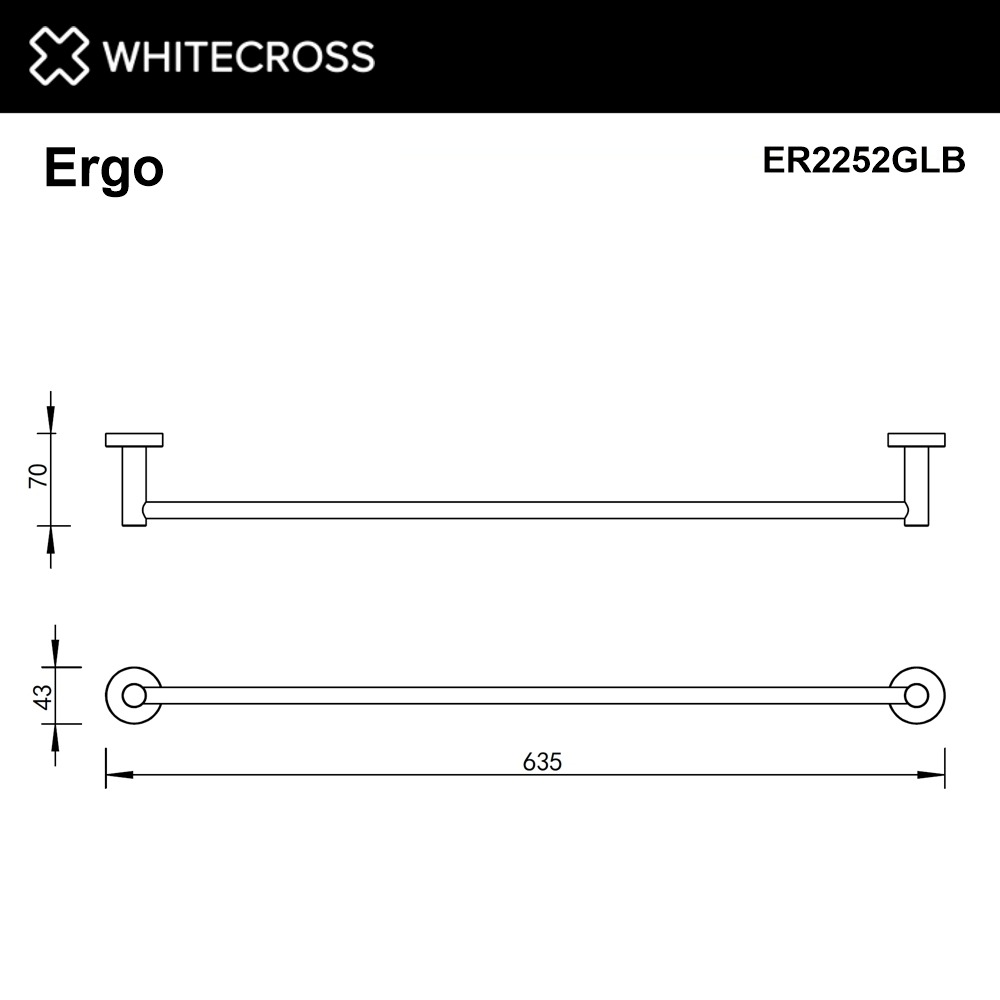 Держатель для полотенца Whitecross Ergo ER2252GLB