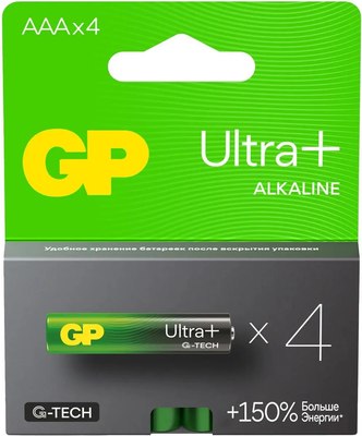 

Комплект батареек, Ultra Plus Alkaline 24AUPA21-2CRSB4 AAA