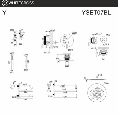 Душевая система Whitecross Y YSET07GL (золото)