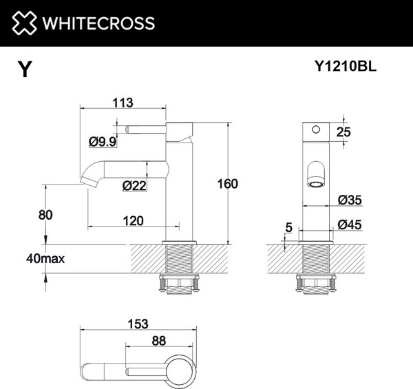 Смеситель Whitecross Y Y1210GL (золото)