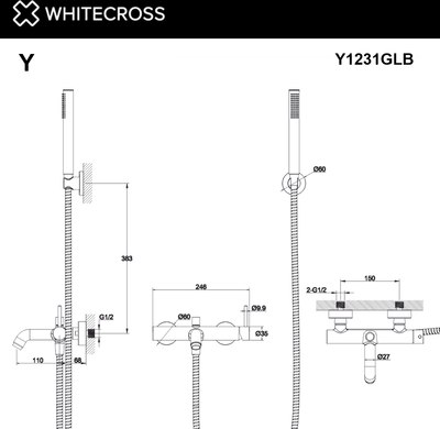 Смеситель Whitecross Y Y1231BL (черный матовый)