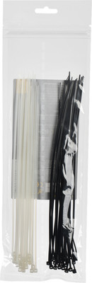 Стяжка для кабеля IEK UNH35-N04-050 (50шт, белый/черный) - 