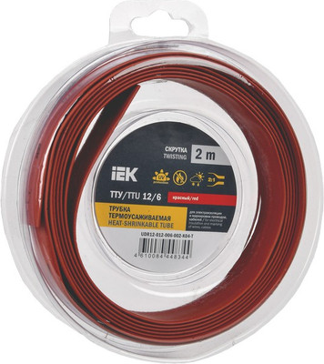 Трубка термоусаживаемая IEK UDR12-012-006-002-K04-T -
