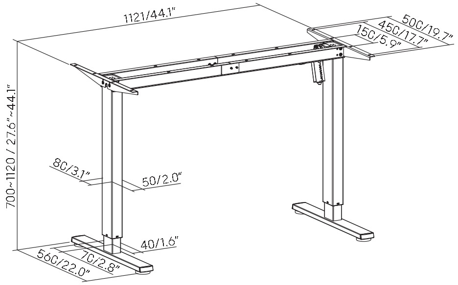 Подстолье Ergosmart Electric Desk Light