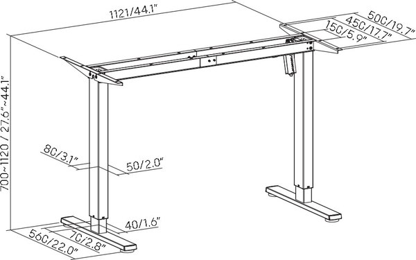 Купить Подстолье Ergosmart Electric Desk Light  