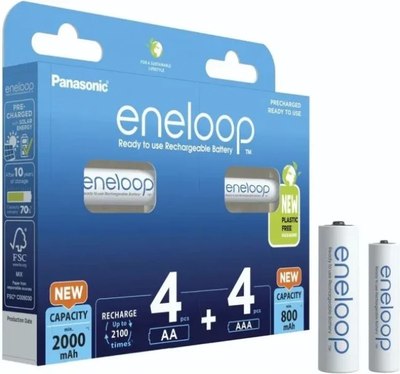 

Комплект аккумуляторов, Eneloop AA 2000+AAA 800 / BK-KJMCDE44E