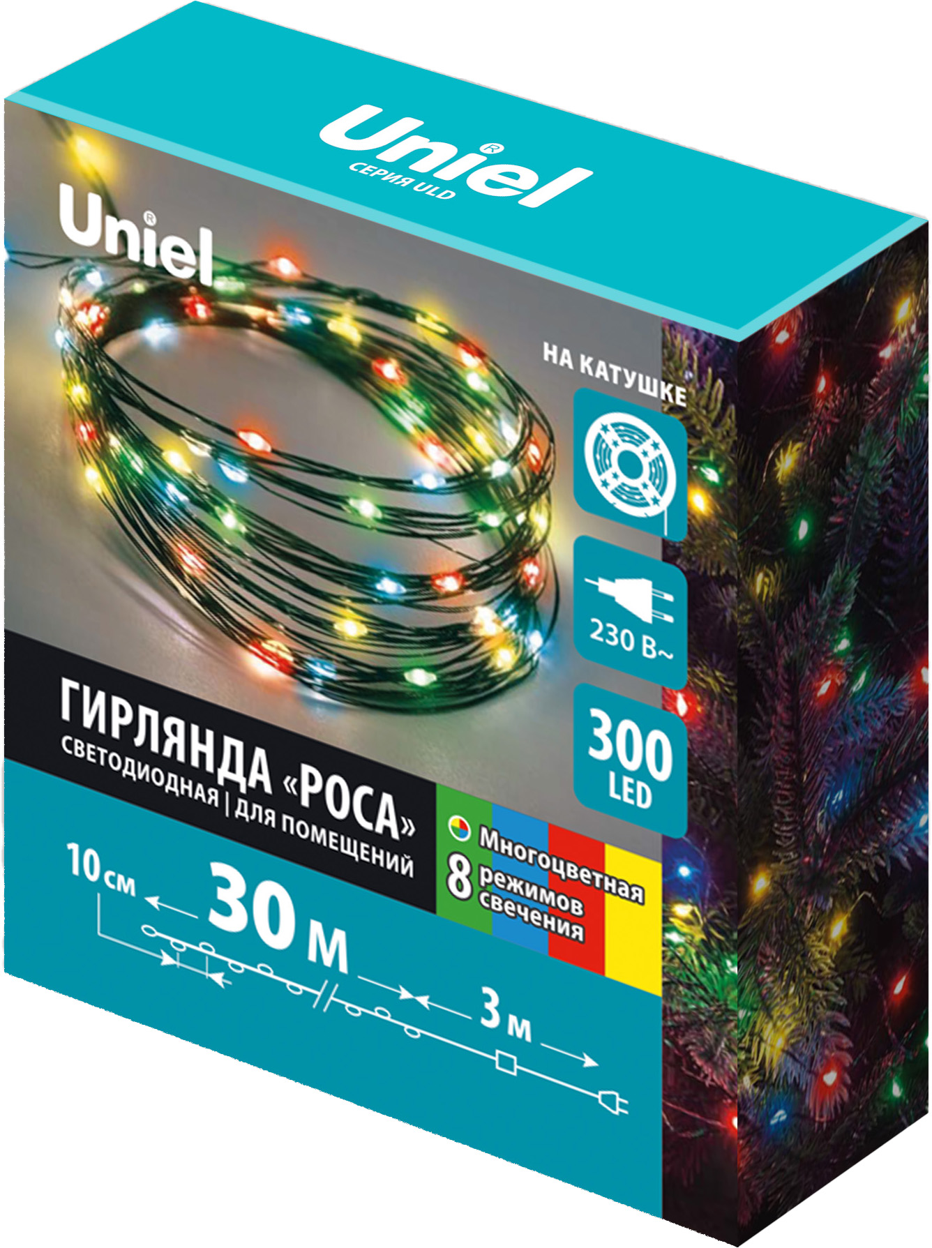 Светодиодная гирлянда Uniel Роса ULD-S3000-300/DGA / UL-00012084 (разноцветный)