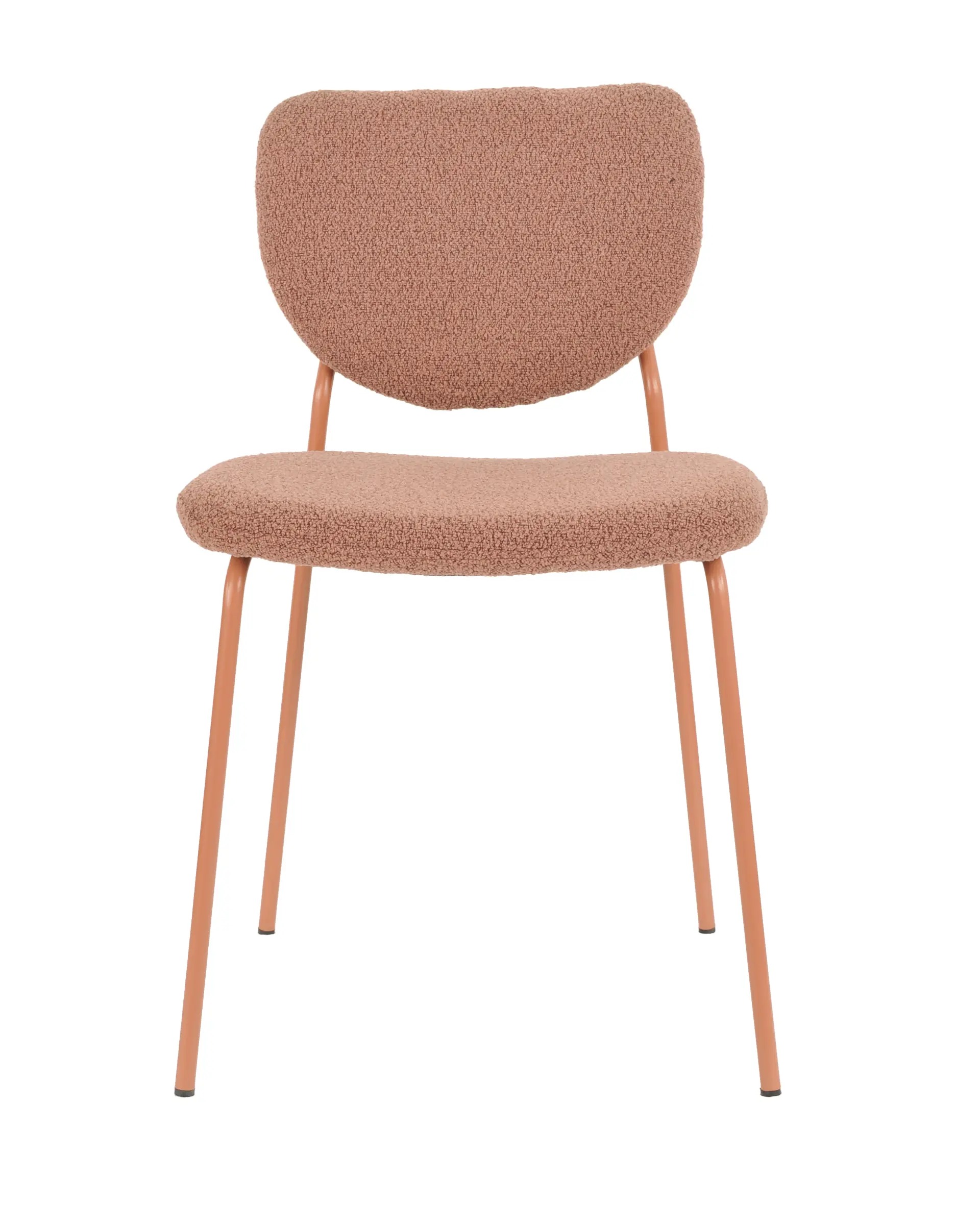 Стул Stool Group Gigi / DRC-9155-B (коричневый букле/ножки розовые) — фото 2