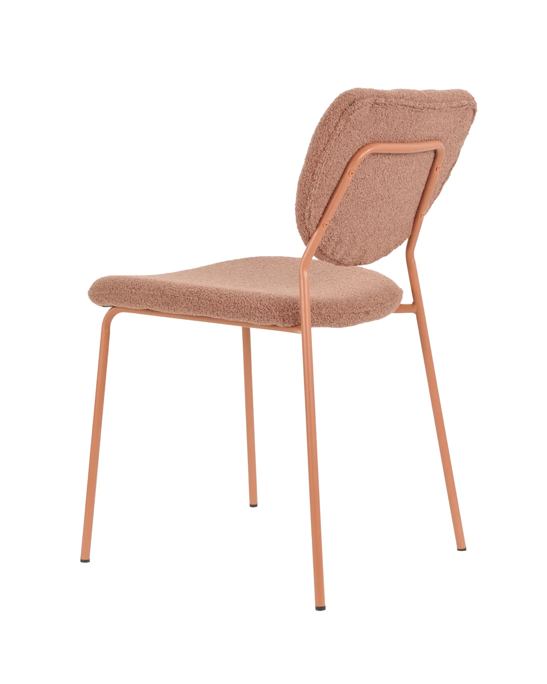 Стул Stool Group Gigi / DRC-9155-B (коричневый букле/ножки розовые) — фото 4