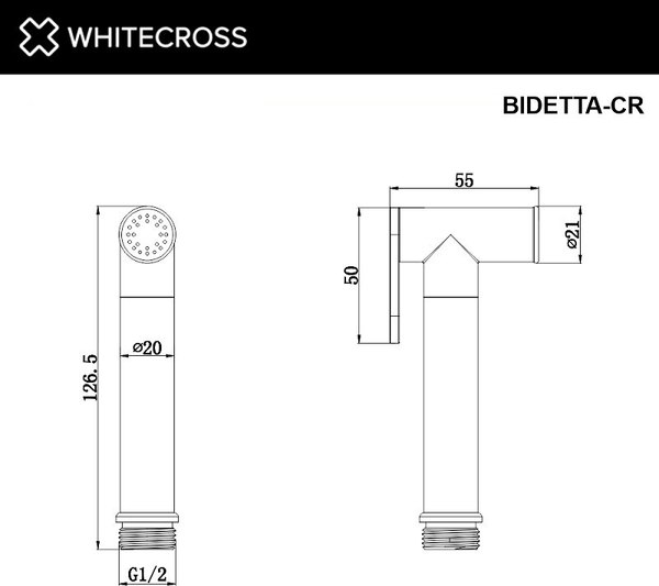 Лейка гигиенического душа Whitecross BIDETTA-GL %rs_city_gde%