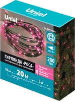 Светодиодная гирлянда Uniel Роса ULD-S2000-200/DGA / UL-00012081 (розовый) - 