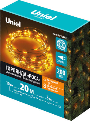 

Светодиодная гирлянда, Роса ULD-S2000-200/DTA / UL-00012077