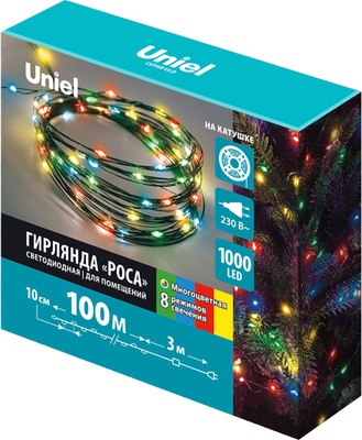 Светодиодная гирлянда Uniel Роса ULD-S10000-1000/DGA / UL-00012090 (разноцветный)