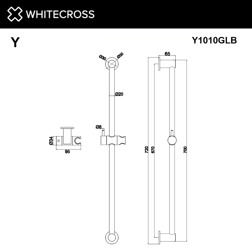 Душевая стойка Whitecross Y1010GLB