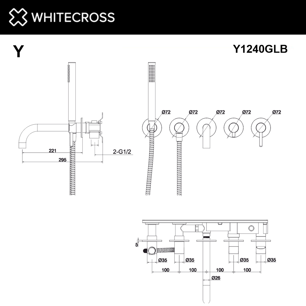 Смеситель Whitecross Y1240GM (оружейная сталь) — фото 3