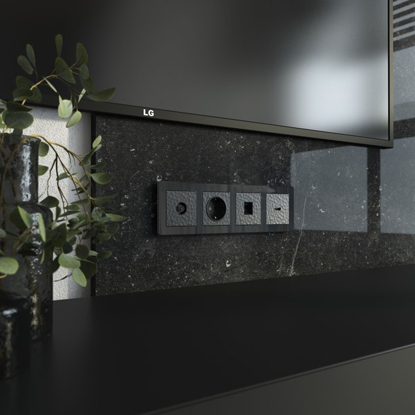 Лицевая панель для розетки Werkel W1296008 (черный)