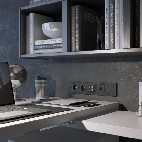 Лицевая панель для розетки Werkel W1296008 (черный)