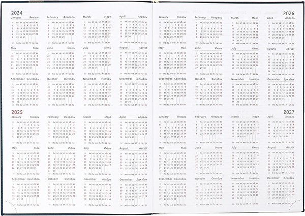 Еженедельник deVente Vertical 2025 / 2236500 (синий)