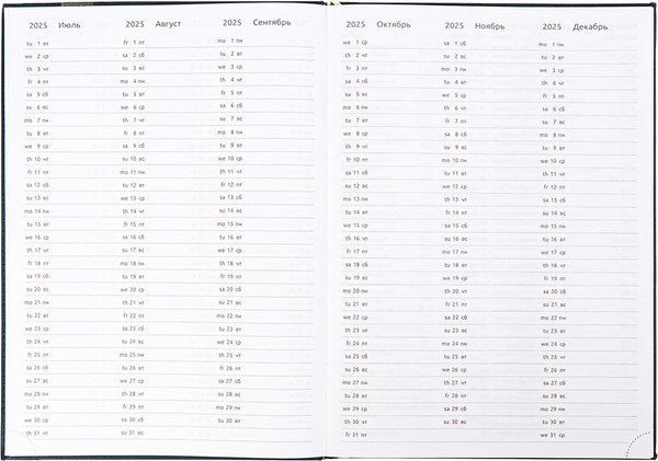 Еженедельник deVente Vertical 2025 / 2236500 (синий)