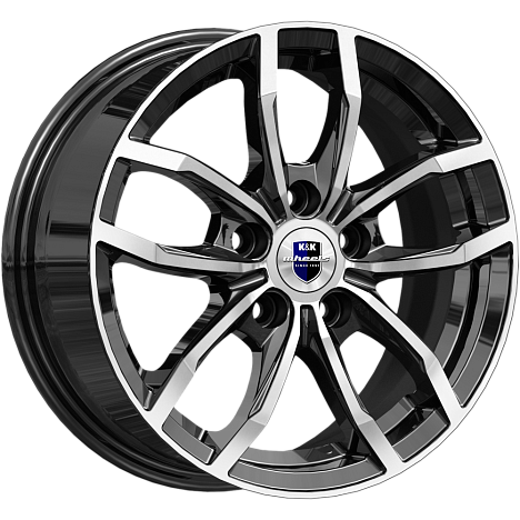 Литой диск K&K Фрост 15x6.5" 5x114.3мм DIA 60.1мм ET 39мм Алмаз черный