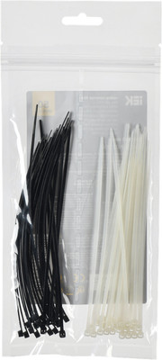 Стяжка для кабеля IEK UNH35-N02-050 (50шт, белый/черный) - 