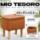 Пуф Mio Tesoro Амма с ящиком для хранения (охра №62) - 